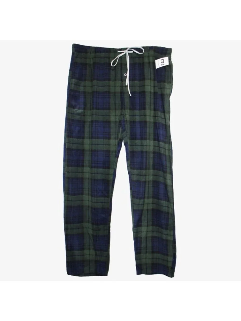 Fleece Pajama Pant Lounge Pant Dark Green Plaid Size Extra Large Men's